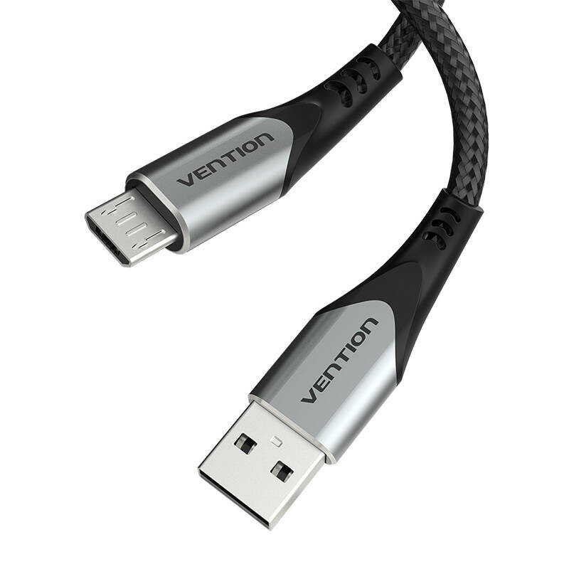 Kabelis nuo USB 2.0 A iki Micro USB Vention COAHI 3A 3m pilkas