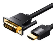 HDMI–DVI kabelis (24+1) Ventiliacija ABFBJ 5m, 4K 60Hz / 1080P 60Hz (juodas)