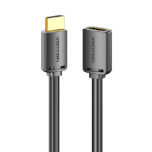 HDMI 2.0 kištukinis ir HDMI 2.0 lizdas prailginimo kabelio ventiliacija AHCBD 0,5 m, 4K 60 Hz, (juodas)