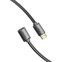 HDMI 2.0 kištukinis ir HDMI 2.0 lizdas prailginimo kabelio ventiliacija AHCBD 0,5 m, 4K 60 Hz, (juodas)