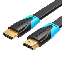 Plokščias HDMI kabelio ventiliatorius VAA-B02-L075, 0,75 m, 4K 60 Hz (juodas)