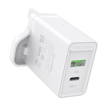 USB-A, USB-C Wall Charger Vention FBBW0-UK 18W / 20W UK White