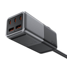 Stalinio kompiuterio maitinimo juostelė Acefast Z2, GaN, 3xUSB-C, 2xUSB-A, 75W (juoda)