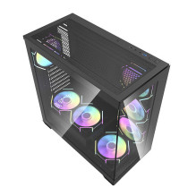 Darkflash DS900 computer case (black) + 7 ARGB fans