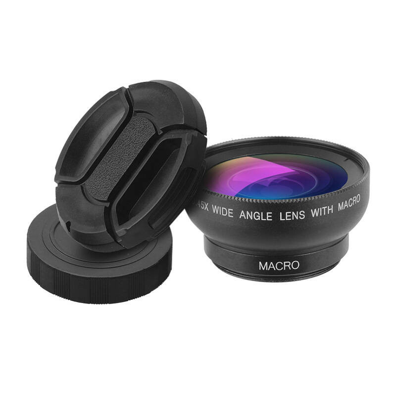 Mobile lens APEXEL APL-0.45XWM 0.45x wide angle+12.5x macro lens (black)