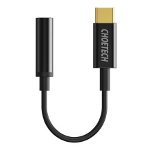 Adapteris Choetech AUX003 USB-C iki 3,5 mm garso lizdo adapteris (juodas)