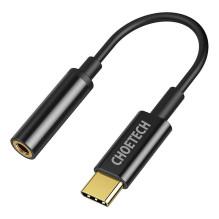 Adapteris Choetech AUX003 USB-C iki 3,5 mm garso lizdo adapteris (juodas)