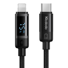 „Mcdodo CA-5210“ USB-C prie „Lightning“ laidas, 36 W, 1,2 m (juodas)