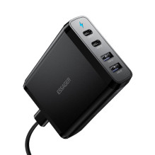 Stalinis įkroviklis 2xUSB-C 2xUSB-A 100W Essager GaN (juodas)