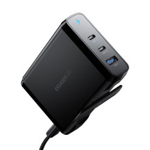 Stalinis įkroviklis 2xUSB-C 1xUSB-A 140W Essager GaN (juodas)