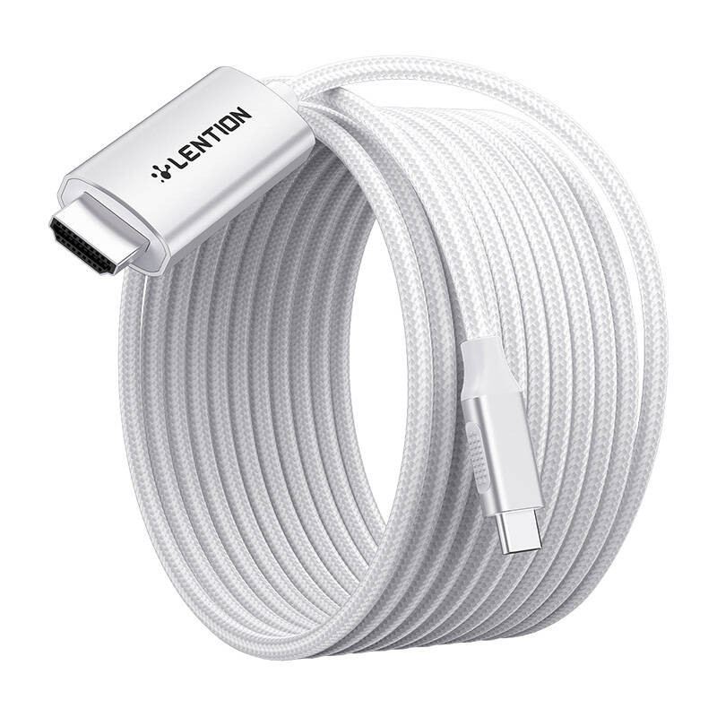 Lention CU707 USB-C to HDMI 2.0 cable, 4K60Hz, 1Gbps, 3m (silver)