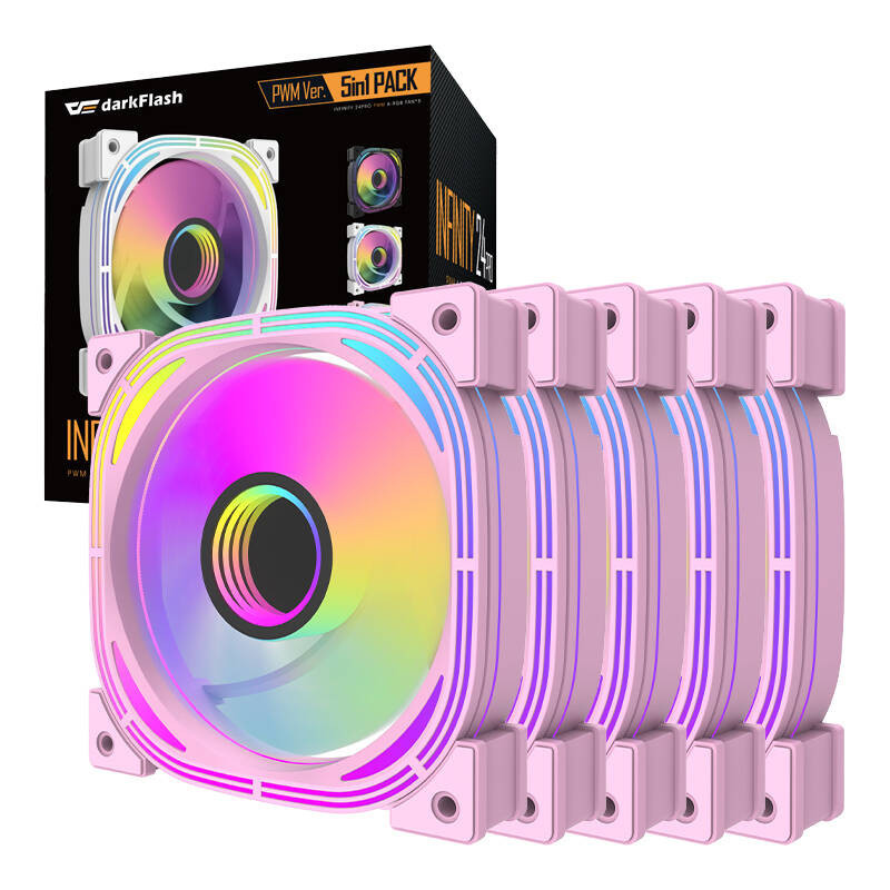 Darkflash INF24 5in1 ARGB Computer fan set (pink)