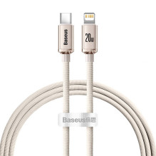 „Baseus Crystal Shine“ USB-C prie IP kabelis, 20 W, 1,2 m (rožinis)