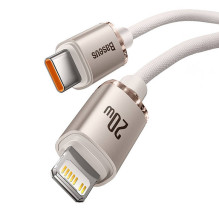 Kabel USB-C do iP Baseus Crystal Shine, 20W, 1.2m (różowy)