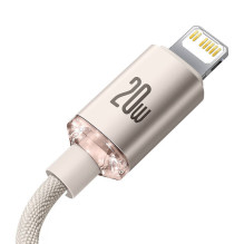 Baseus Crystal Shine USB-C prie IP kabelis, 20W, 2m (rožinis)