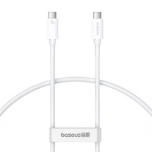 „Baseus Superior“ USB4 USB-C–USB-C laidas, 240 W, 1 m (baltas)