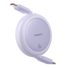 Baseus Free2Pull Mini USB-C į USB-C 60 W USB laidas, 1 m (violetinė)