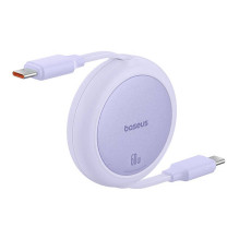 Baseus Free2Pull Mini USB-C į USB-C 60 W USB laidas, 1 m (violetinė)