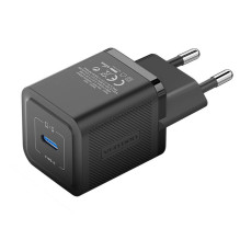 Sieninis įkroviklis, ventiliacija, FEPB0-EU, USB-C, 20W, GaN (juodas)