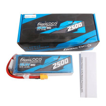 Gens ace 2500mAh 22,2V 80C 6S1P Lipo baterijų paketas su XT60 kištuku