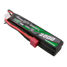 Gens Ace 25C 2000mAh 2S2P 7.4V balninio Airsoft Gun Lipo baterija su Mini Deans(T) kištuku