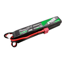 Gens ace 25C 2400mAh 2S2P 7.4V balnelis Airsoft Gun Lipo baterija su Mini Deans(T) kištuku