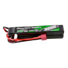 Gens ace 25C 3000mAh 2S2P 7.4V balnelis Airsoft Gun Lipo baterija su Mini Deans(T) kištuku