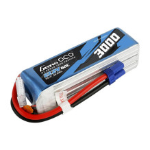 Gens ace 3000mAh 22.2V 60C 6S1P Lipo Battery Pack su EC5 kištuku