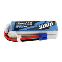 Gens ace 3000mAh 22.2V 60C 6S1P Lipo Battery Pack su EC5 kištuku