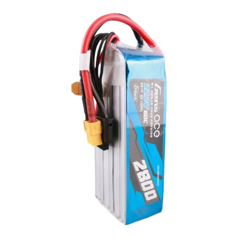 Gens ace G-Tech 2800mAh 22,2V 60C 6S1P Lipo baterijų paketas su XT60 kištuku