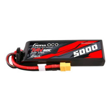 Gens ace G-Tech 5000mAh 7.4V 60C 2S1P Lipo PC medžiagos dėklas su XT60 kištuku