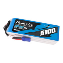 Gens ace G-Tech 5100mAh 80C 22,2V 6S1P Lipo baterijų paketas su EC5 kištuku