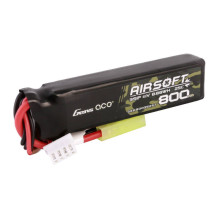 Gens Ace Lipo 800MAH 11.1V 25C 3S1P Airsoft Gun Lipo baterija su mini Tamiya kištuku