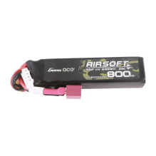 Gens Ace Lipo 800MAH 11.1V 25C 3S1P Airsoft Gun Lipo baterija su T (Deans) kištuku