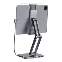 Docking station with stand for Tablet / iPad, INVZI, MH03, MagHub, 3x USB-C, 2x USB-A