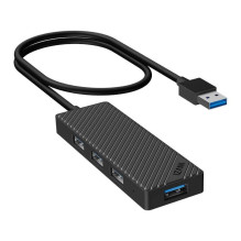 Adapter Hub 4 in 1, INVZI, MH04, 4x USB 3.0 (juodas)