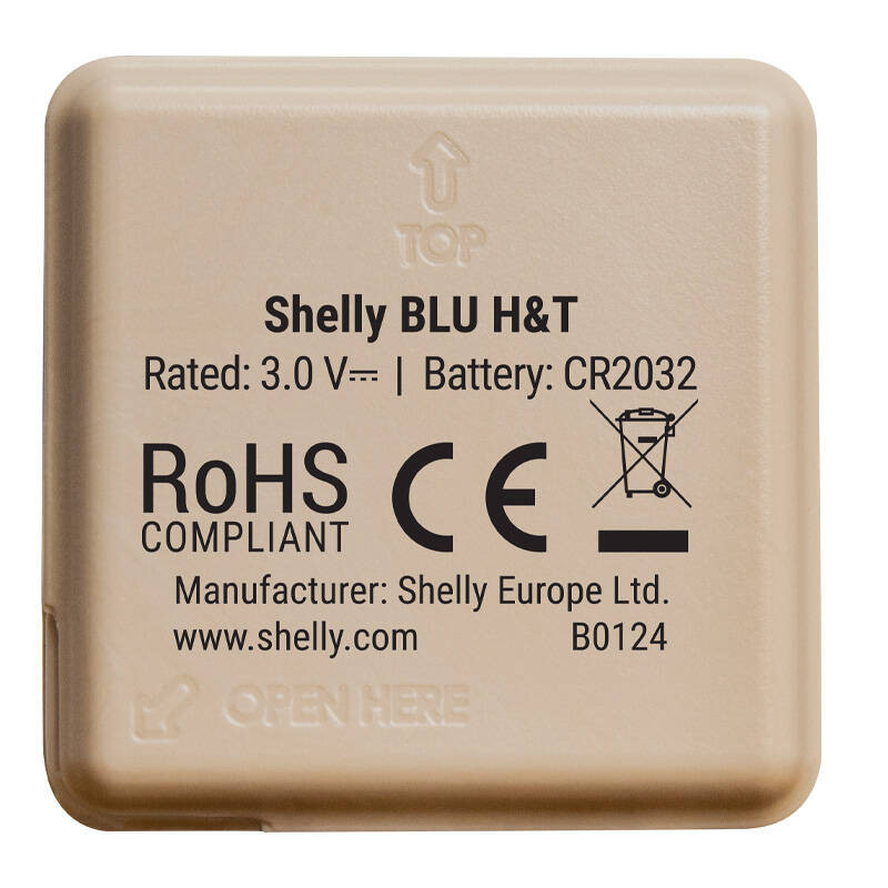 Temperature and humidity sensor Shelly Blu H&amp;T Black (mocha)