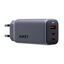 Sieninis įkroviklis Aukey PA-B6U, 1xUSB-A, 2xUSB-C, 67W (pilka)