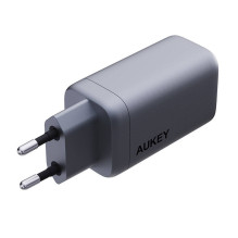 Sieninis įkroviklis Aukey PA-B6U, 1xUSB-A, 2xUSB-C, 67W (pilka)