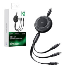 3in1 USB to USB-C / Lightning / Micro USB Cable, Mcdodo CA-5220, 1.2m (Black)