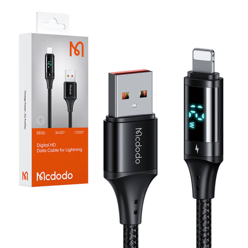 Digital Display USB to Lightning Data Cable Mcdodo CA-1060, 1.2m