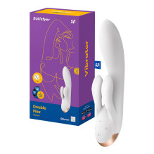 „Vibrator Satisfyer Double Flex“ su programa (balta)