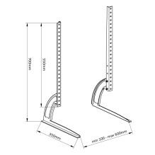 Universal TV Stand Monitor Screen Desk Holder Bracket 50kg VESA 32&quot; - 70&quot;