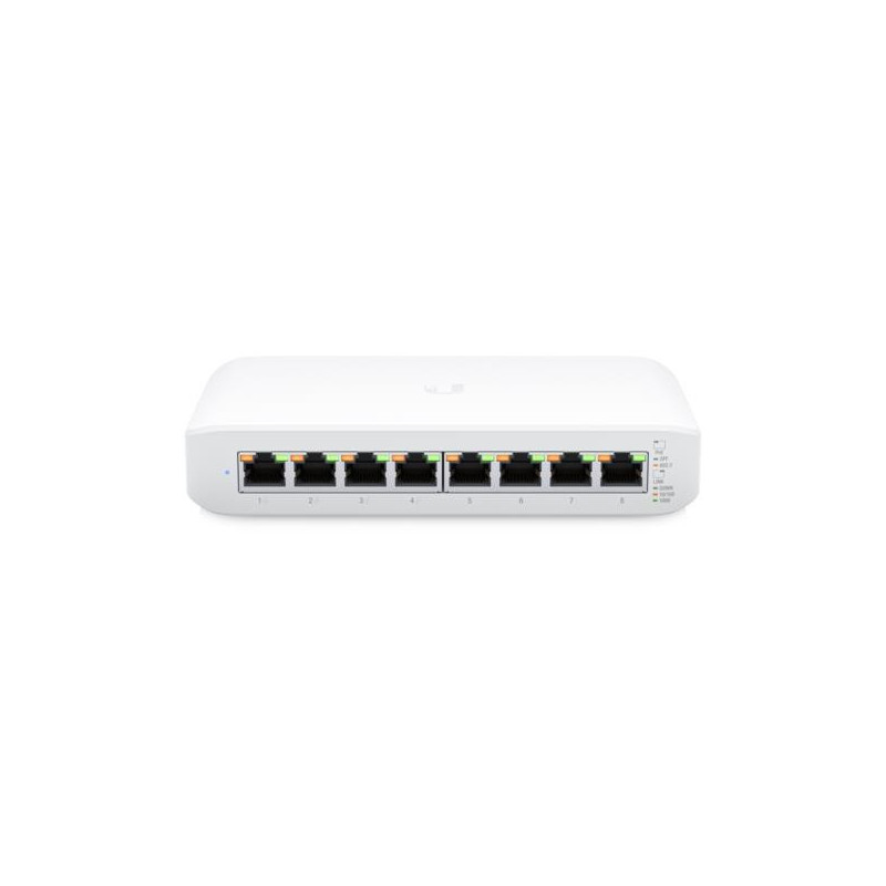 Switch UBIQUITI Lite 8 PoE Type L2 Desktop/pedestal 8x10Base-T / 100Base-TX / 1000Base-T PoE+ ports 4 USW-LITE-8-POE