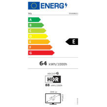 Televizorius, TCL, 55&quot;, 4K / išmanusis, 3840x2160, belaidis LAN, &quot;Bluetooth&quot;, &quot;Google TV&quot;, 55V6