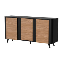 Cama VOLARE chest of drawers 151 x 39 x 75 cm black / walnut