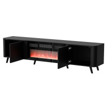 Cama Volare RTV cabinet 200 x 39 x 49 matte black + fireplace