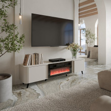 Cama Volare RTV cabinet 200 x 39 x 49 cm cashmere + fireplace