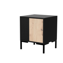 Cama Bedside table 2pc MERCI 44x40x52.5 black / oak artisan