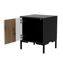 Cama Bedside table 2pc MERCI 44x40x52.5 black / oak artisan